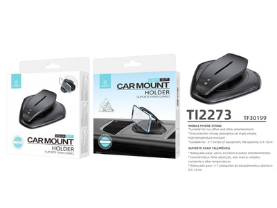Suporte universal para telemóvel Techancy, montagem na consola central, TI2273, preto