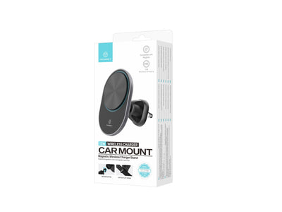 Techancy Suporte Magnético Para Telemóvel Com Carregador Sem Fios TF2798 Preto, Compatível Com Magsafe, Carregamento Sem Fios De 15 W