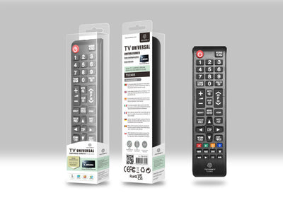 Techancy Controlo Remoto Do Televisor  TU2405, Alcance Sem Fios De 8m, Compatível Com Televisores Samsung, Ligação Auto-Adaptável