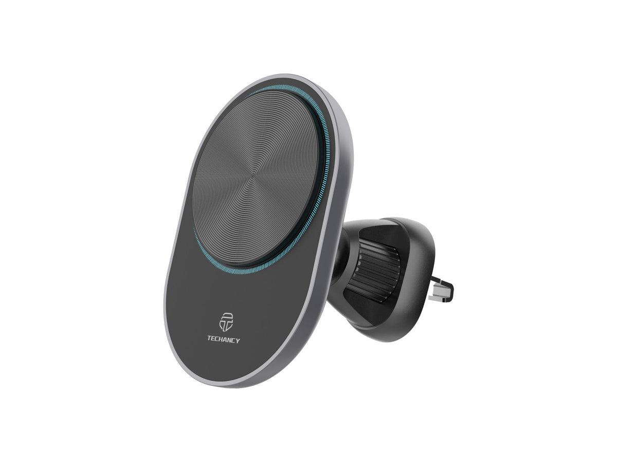 Techancy Suporte Magnético Para Telemóvel Com Carregador Sem Fios TF2798 Preto, Compatível Com Magsafe, Carregamento Sem Fios De 15 W