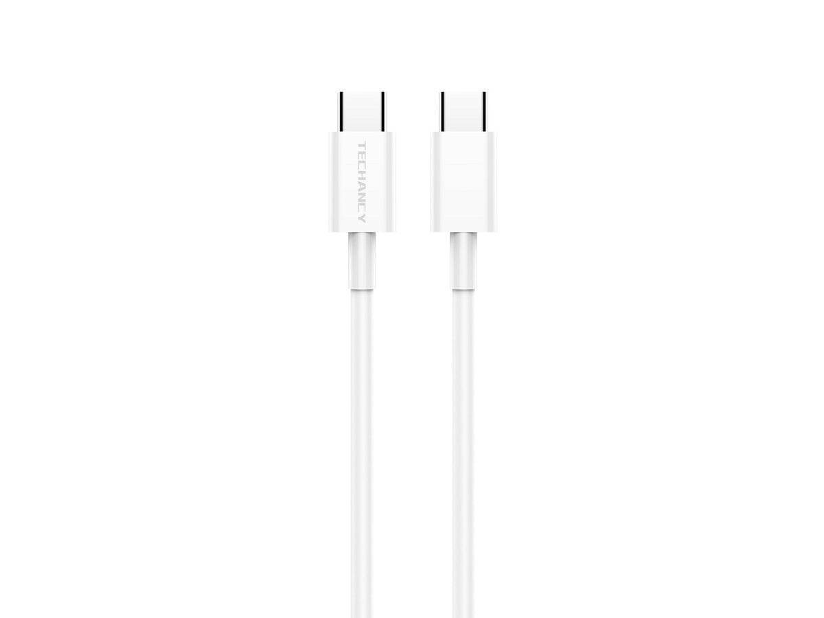 Techancy Cabo De Dados De Carregamento Rápido Pd De 18 W 1,2 M TB1682, Interface Usb C-Usb C, Suporta Transferência De Dados