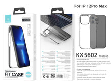 Capa transparente para telemóvel Techancy New Acrylic, KX5602, compatível com iPhone 12 Pro Max, transparente + Preto