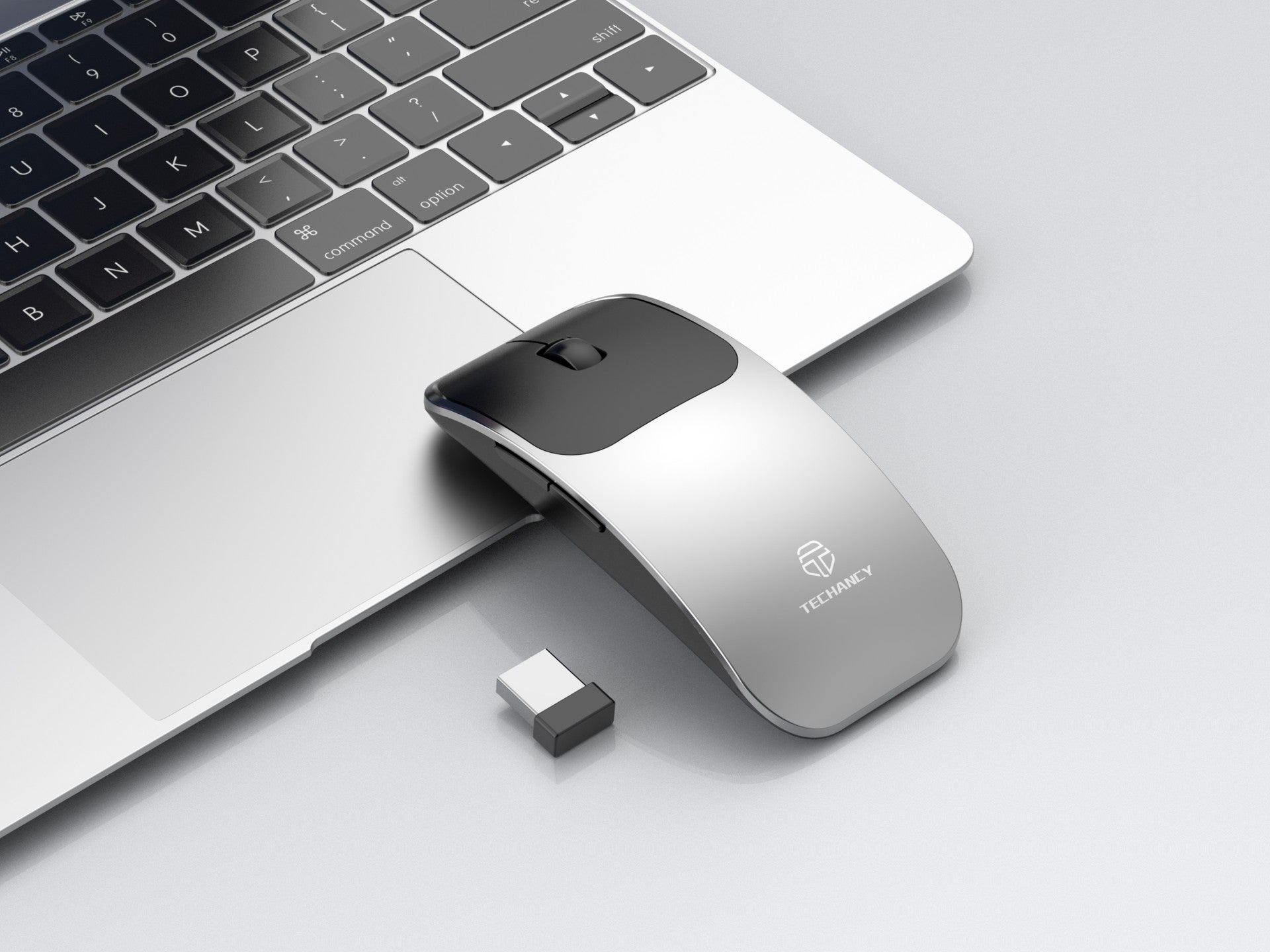 Techancy Rato Sem Fios 2.4g TJ6122, Design Fino Com Botões 5d Para Transportar Facilmente Em Viagem, Compatível Com Pc/Mac
