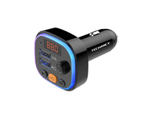 Techancy Transmissor Fm Para Carro TE0866, Bluetooth, Mp3, 2usb 3.1a, Luz Led 7 Cores, Para 12-24v