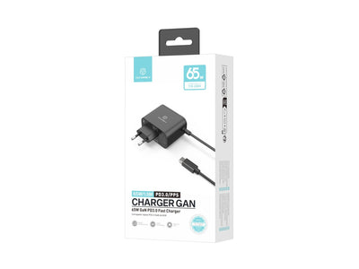 Techancy Carregador Rápido GaN USB-C de 65W TL7347, pequeno e portátil, compatível com vários dispositivos