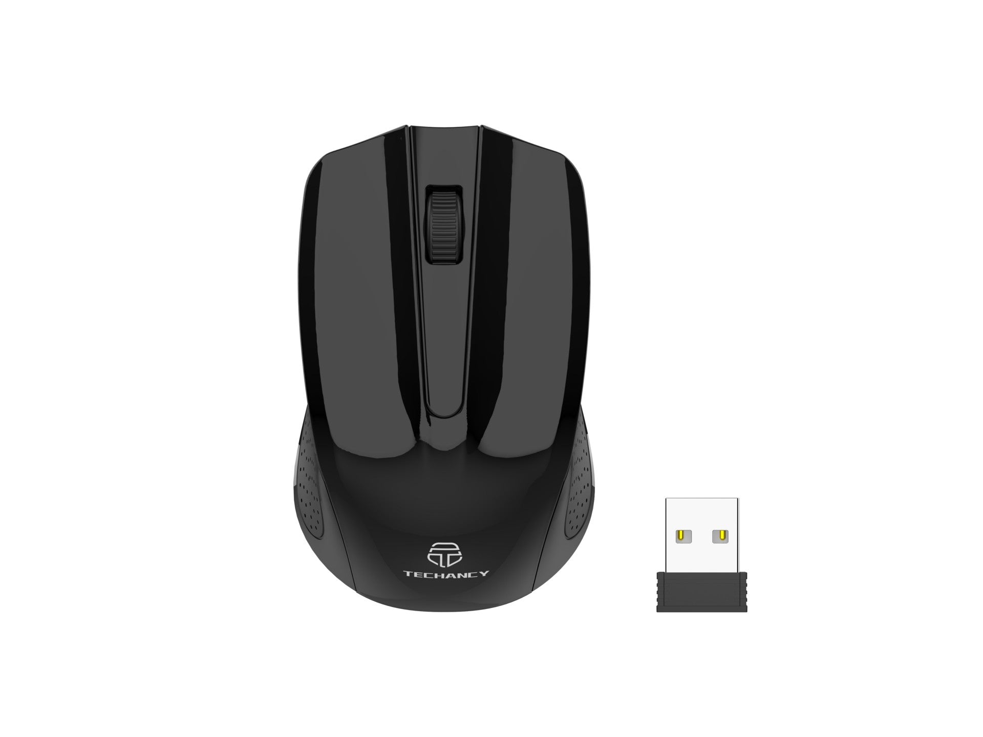 Techancy Rato Sem Fios 2.4g Preto TJ6121, Distância Sem Fios De 10 M, Plug And Play, Compatível Com Pc/Mac, Design Ergonómico