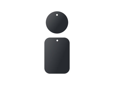 Techancy Adesivo Metálico Para Telemóveis Ti2216 Preto Para Suportes Magnéticos De Telemóveis E Capas Com Aderência