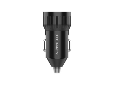 Techancy Carregador de carro 52.5W USB A e USB C PD PPS QC3.0 TC6430 Carregamento rapido 12V 24V Preto