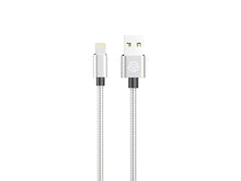 Techancy Cabo De Dados Em Liga De Alumínio 1m TB1662, Design Totalmente Metálico, Usb-Ip8/X/11-14, Carregamento 2,4a.