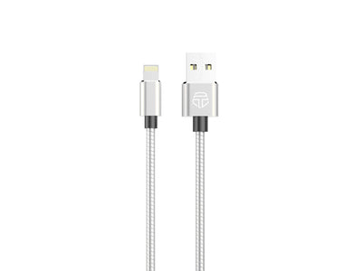 Techancy Cabo De Dados Em Liga De Alumínio 1m TB1662, Design Totalmente Metálico, Usb-Ip8/X/11-14, Carregamento 2,4a.