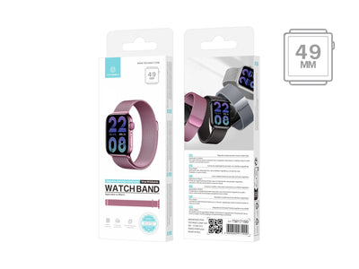 Techancy Faixa Metálica Magnética Rosa KC2123, Faixa De Substituição, Compatível Com Apple Watch Series: 49mm，