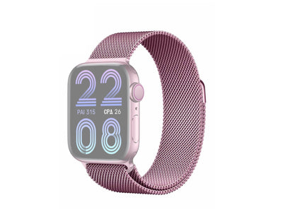 Techancy Faixa Metálica Magnética Rosa KC2123, Faixa De Substituição, Compatível Com Apple Watch Series: 49mm，