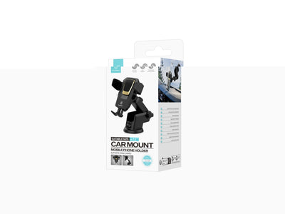 Techancy Suporte Para Telemóvel Com Ventosa Para Automóvel Preto/Dourado Ti2188, Bloqueio Com Um Toque, 4-7,2 Polegadas