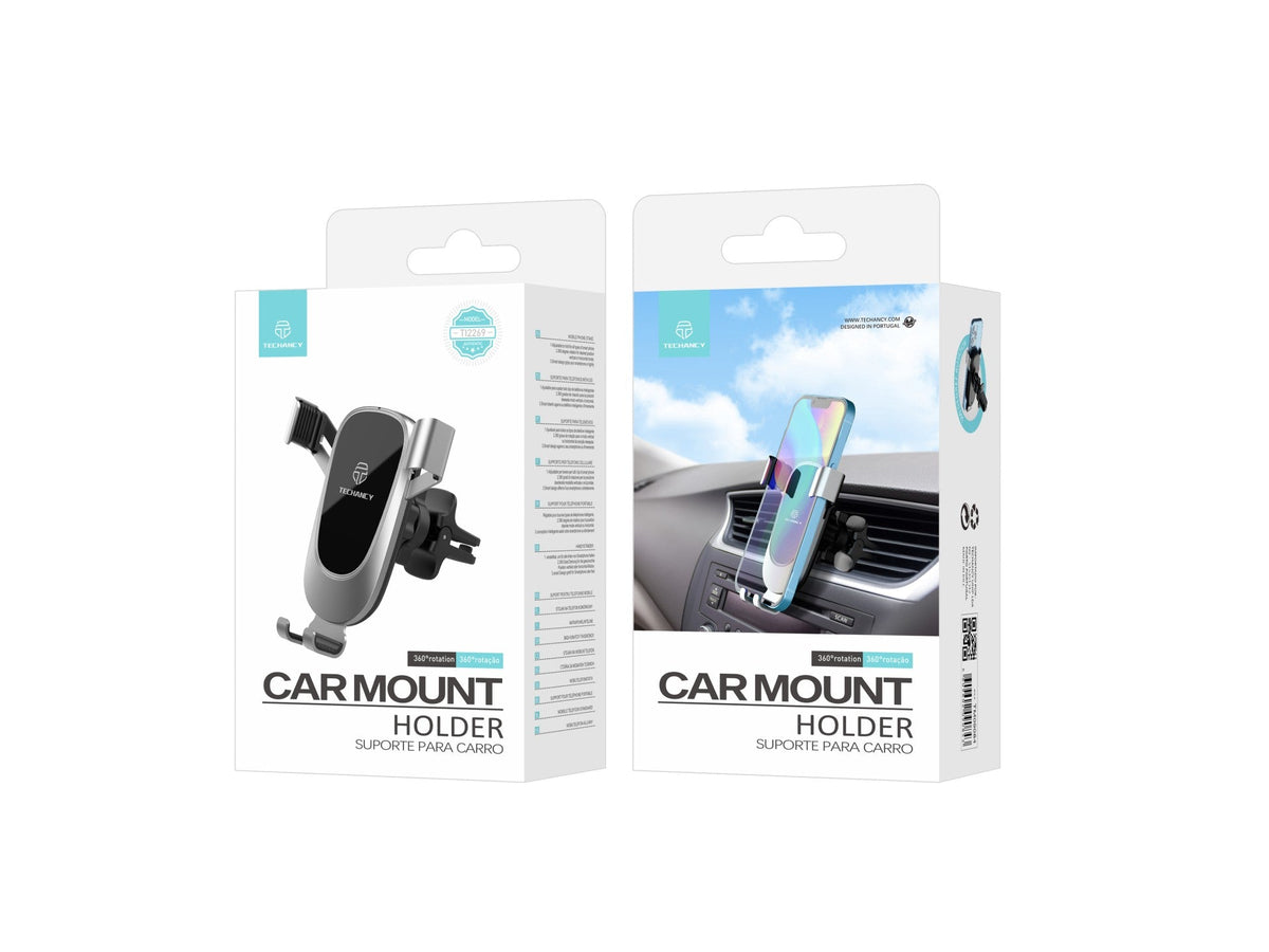 Techancy Suporte Para Telemóvel Para Automóvel Ti2269, Ângulo De Rotação De 360°, A Gravidade Mantém O Telemóvel Seguro