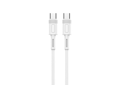 Techancy Cabo Pd De Carregamento Rápido Branco De 1,5 M TB1772, Usb C Para Porta Usb C 60w/20v-3a