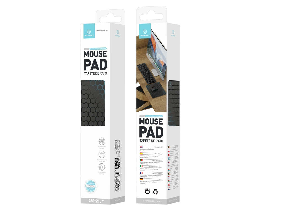 Tapete para rato Techancy 21*26 cm, TW2774, borracha antiderrapante, adequado para jogos de PC, preto