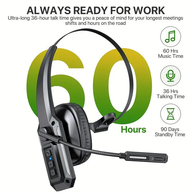 Wireless V5.3 Headset with Mic 60Hrs Playtime CTN