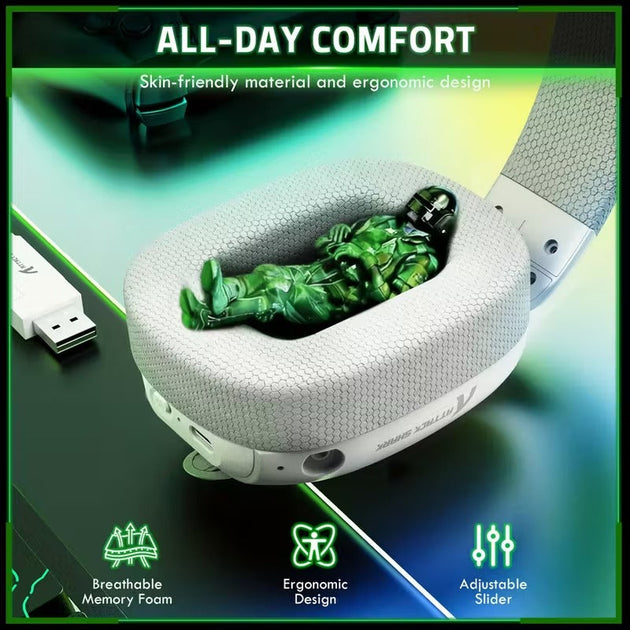 Wireless Over-Ear Gaming Headset with Dual Mic CTN