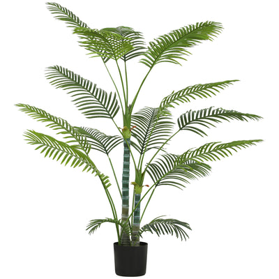 Plante artificielle intérieure 170 cm, palmier arbre artificiel avec pot en plastique et flocage, vert