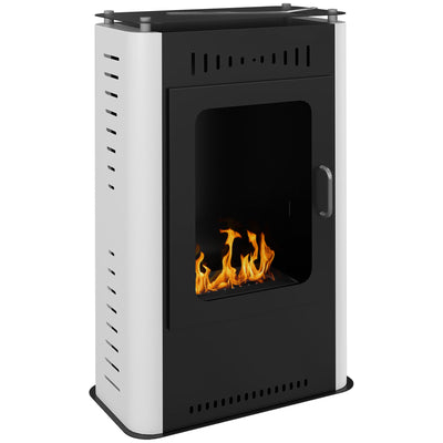 Cheminée poêle à éthanol avec réservoir 1,2L 3h de durée de combustion couverture 20 à 25 m² 50 x 27 x 82 cm noir