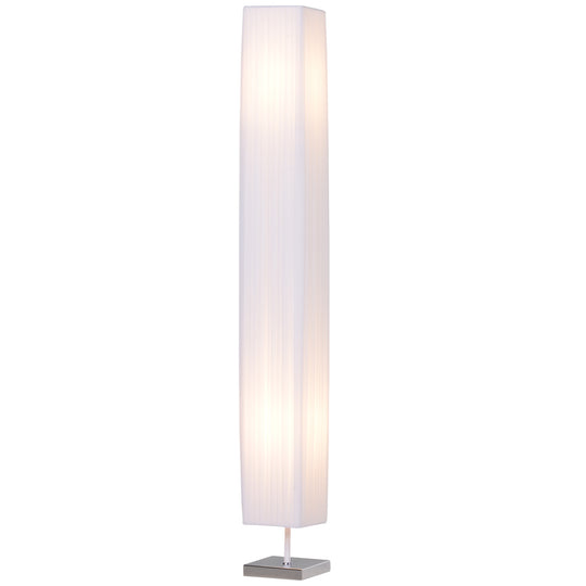 Lampadaire Lampe sur Pied de Salon Style Moderne Lampadaire sur Pied avec Interrupteur Acier Blanc Aosom