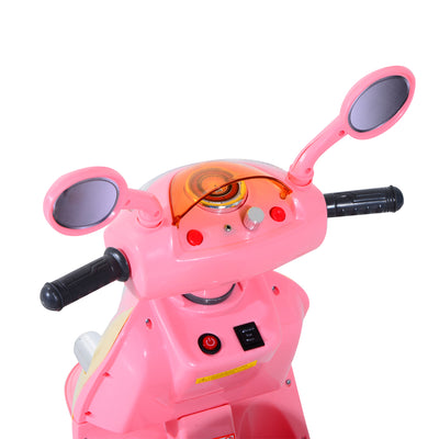 ® Scooter électrique pour Enfant 3 Ans 6 V Métal + polypropylène 108 x 51 x 75 cm Rose/Blanc