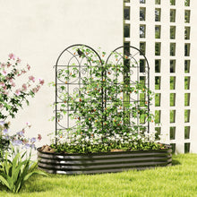 Support pour plantes grimpantes avec oiseaux lot de 2 treillis de jardin pour légume vigne fleur métal 50 x 120 cm noir