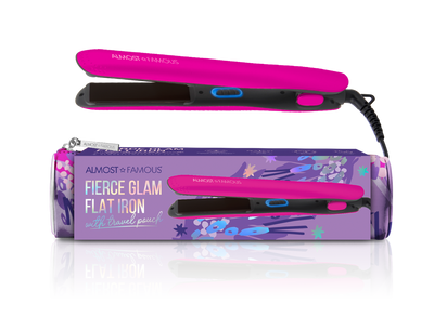 "Fierce Glam" Flat Iron with Travel Pouch