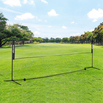 Ensemble set complet de badminton, pickleball et volleyball, 3 en 1, jeux sport extérieur avec filet hauteur réglable