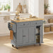 Desserte ilôt de cuisine multi rangements 2 tiroirs 2 placard 2 portes avec étagère range-bouteille Aosom