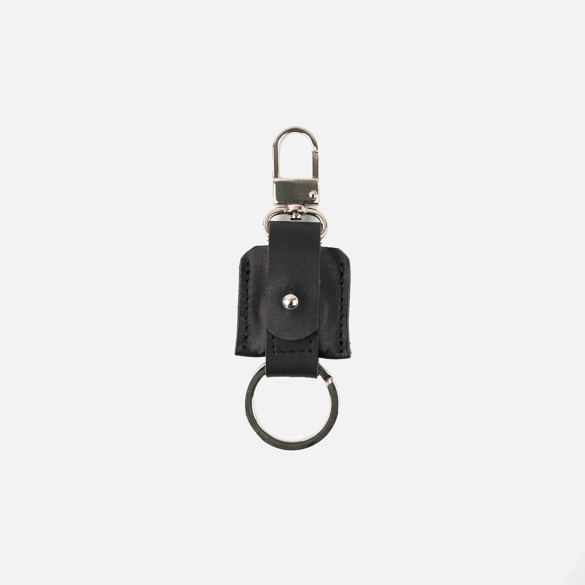 Keychain for AirTag with snap hook and keyring