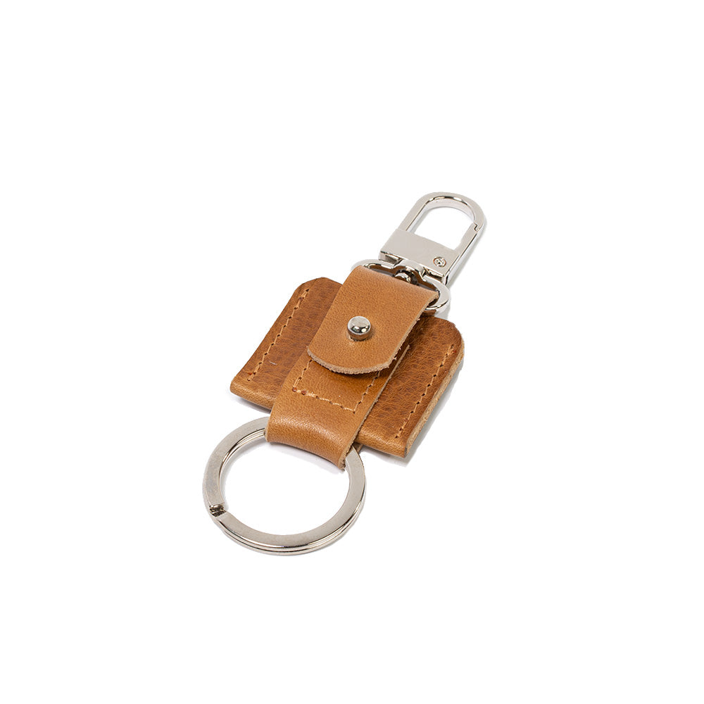 Keychain for AirTag with snap hook and keyring