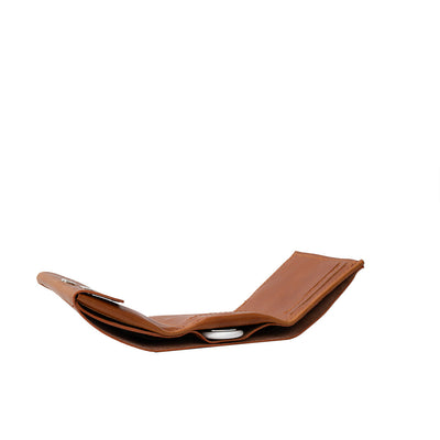 Leather Wallet for AirTag - Mini Trifold