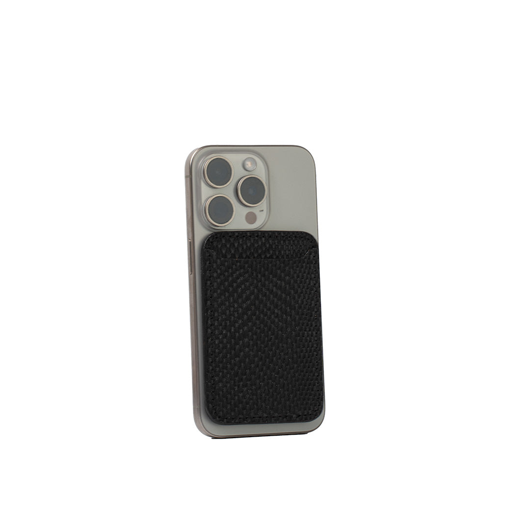 Leather Wallet compatible with MagSafe - Embossed Snake Print