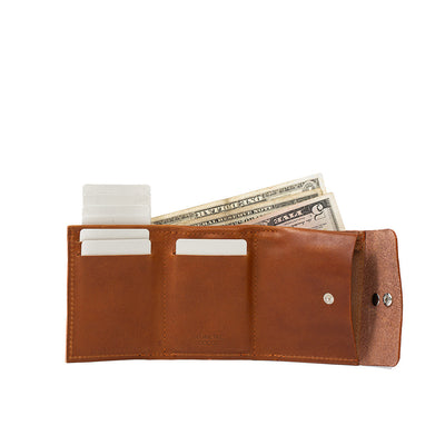Leather Wallet for AirTag - Mini Trifold
