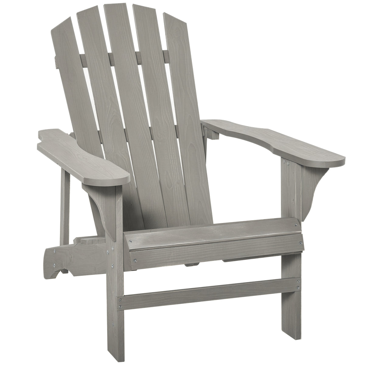 Fauteuil adirondack Fauteuil de Jardin Chaise de Jardin de Plein Air dim. 78L x 89P x 88H cm Bois Massif Sapin Aosom