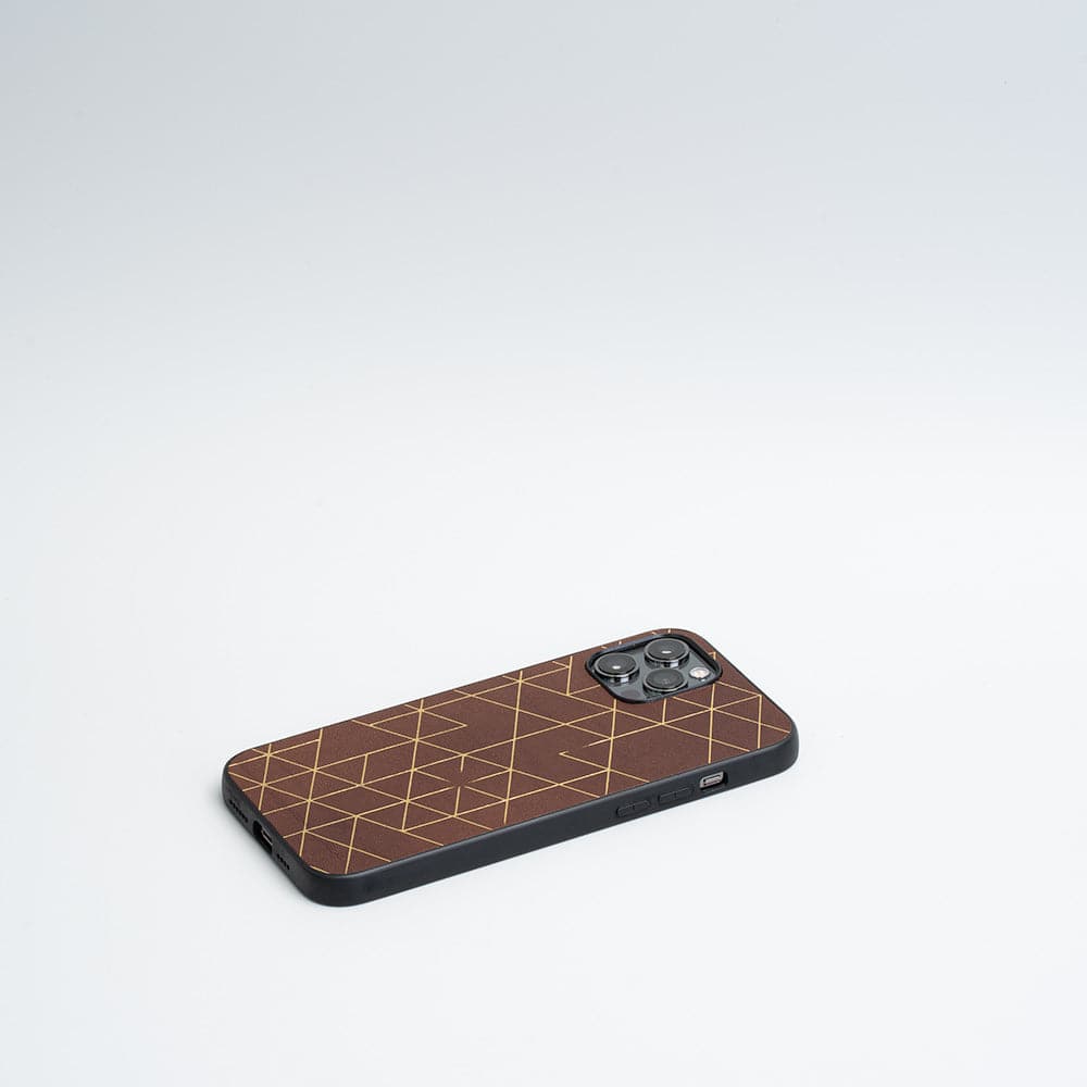 Leather case for iPhone 12 Pro Max - Gold Vectors