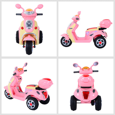 ® Scooter électrique pour Enfant 3 Ans 6 V Métal + polypropylène 108 x 51 x 75 cm Rose/Blanc