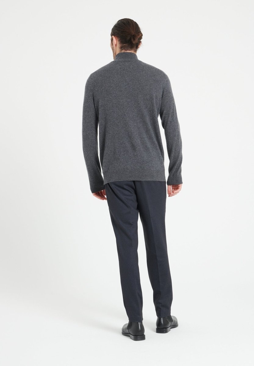 Pull camionneur homme en cachemire gris anthracite - LUKE 4