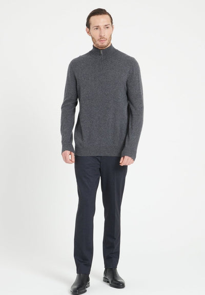 Pull camionneur homme en cachemire gris anthracite - LUKE 4