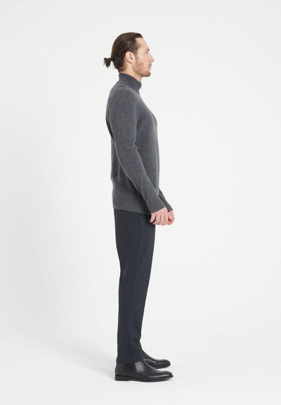 Pull camionneur homme en cachemire gris anthracite - LUKE 4