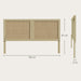 Tête de Lit en Bois à Effet Rotin, Design Bohème, pour Chambre à Coucher, 140 x 4 x 87 cm, Chêne Aosom
