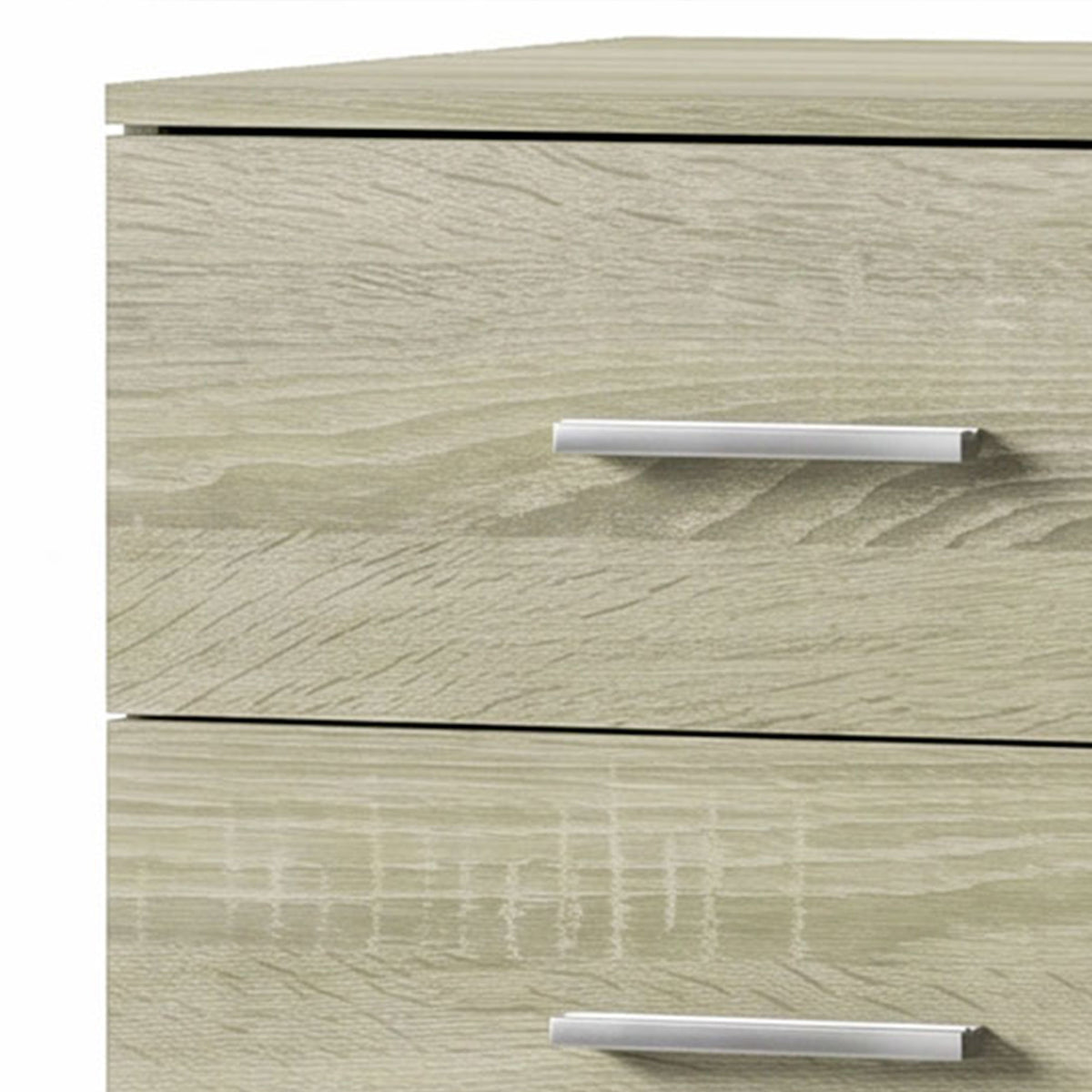 Commode 6 Tiroirs, Meuble de Rangement, Style Moderne, pour Chambre à Coucher, Entrée, Couloir, 40x40x110cm, Chêne