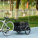 Remorque à vélo avec coffre de rangement amovible et pliable de 65L, réflecteurs de sécurité, charge max. 40KG, noir Aosom
