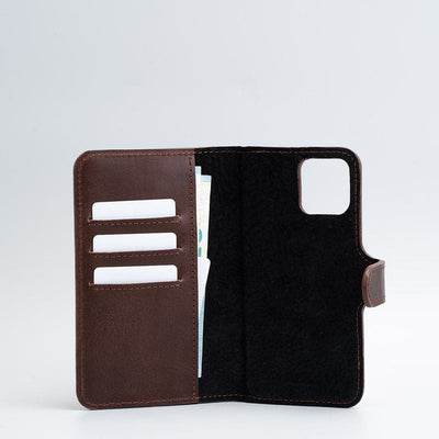 Full-Grain Leather Folio Case Wallet for iPhone 12/13 Series with MagSafe - Classic 4.0