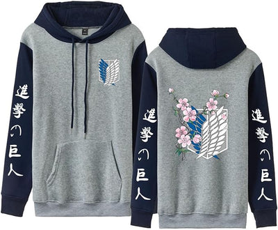 Attack on Titan Sakura Style Emblem Bi-Color Hoodies