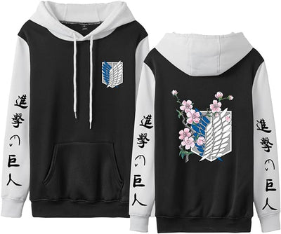 Attack on Titan Sakura Style Emblem Bi-Color Hoodies