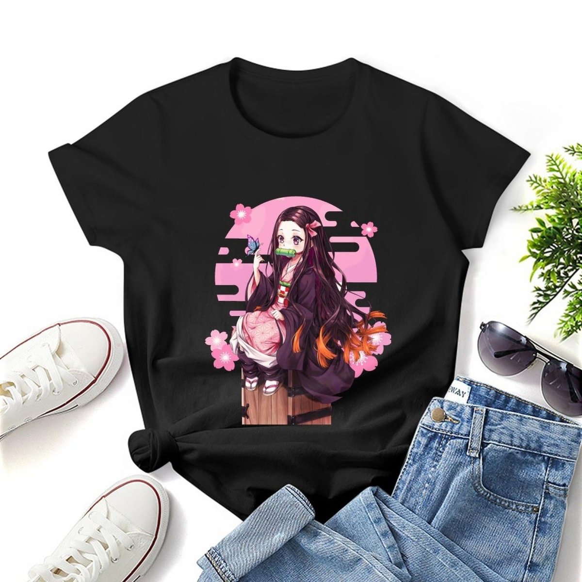 Demon Slayer Nezuko Kawaii Pose T-Shirt MAOKEI