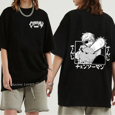 Denji & Pochita Attack Black T-Shirt