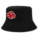 Naruto Reversible Akatsuki X Konoha Hidden Leaf Village Bucket Hat MAOKEI